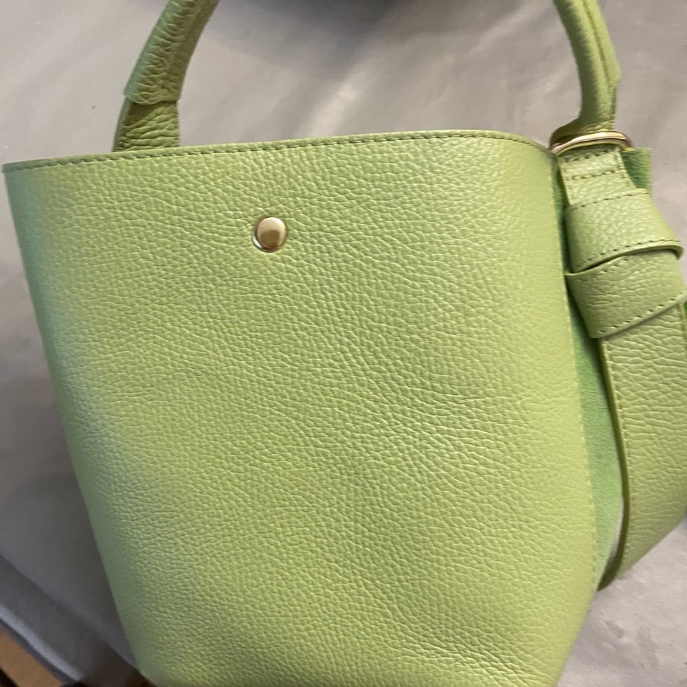 Lime Green Leather Purse